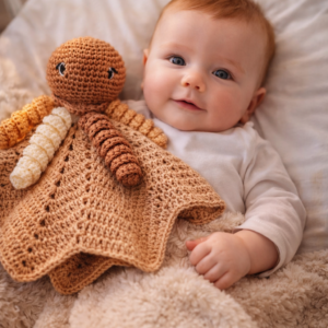 Doudou lange « Poupi » le petit poulpe