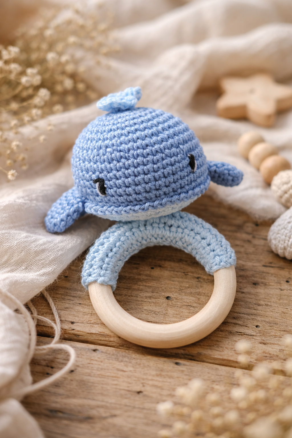 Hochet sensoriel - Bimboo la Petite Baleine